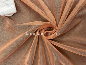 ТЮЛЬ (КОЛЛ-ЛУ) СЕТКА МЕЛКАЯ ГОЛДИ 61002-01 О0280 PEACH ОРАНЖ-РОЗОВЫЙ 325 ± 5СМ