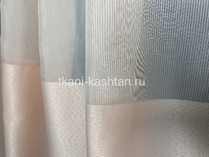 ТЮЛЬ ВУАЛЬ (КОЛЛ-ЛУ) КВИН/QUEENS SHEER-01 V01 Р0675/КУПОН ПОЛОСА85СМ ПЕРСИК 290 см(утяж.)