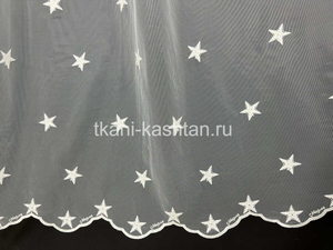 ТЮЛЬ (КР) СЕТКА ЗВЕЗДЫ 26549/6053 КРЕМ 300СМ