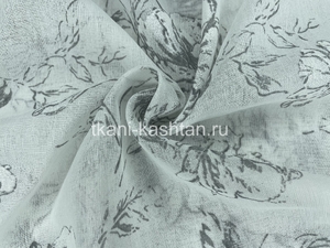 ТЮЛЬ (КР) ЛЕН 3878/02 ЦВЕТЫ БЕЛЫЙ 280СМ