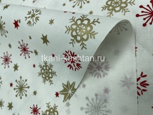 РАНФОРС (КР) ГЛИТЕР СНЕЖИНКИ ЗОЛОТО/КРАСНЫЙ