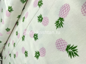 ФЛАНЕЛЬ (КР) FREEDOM АНАНАСЫ РОЗОВ. 100%ХБ 240СМ