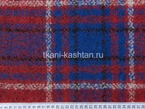 ПАЛЬТОВ (8668)(ИТ) МОРА БУКЛЕ COL4695 СИН/КРАСН/ЧЕРН 150СМ
