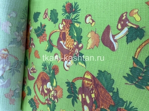 ТКАНЬ (КР) ПОЛОТЕНЕЧНАЯ ВАФ. НАБ. ГРИБЫ ЗЕЛЕНЫЕ 40СМ
