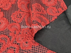 ТРИКОТАЖ (КР)50 ЖАККАРД ЧЕРНЫЙ ТЕРРАКОТ