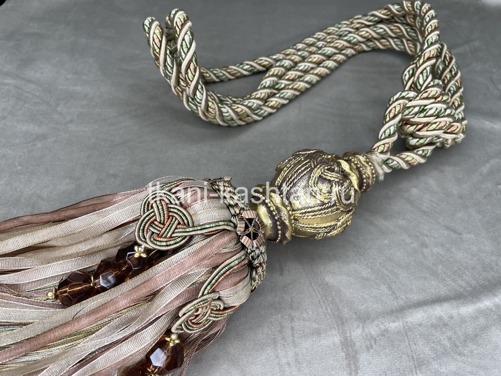 КИСТИ (ОЗ) ЭКСКЛЮЗИВ 3575-1/2-8815 ОРГАНЗА БУСИНА СЛИВОВЫЙ