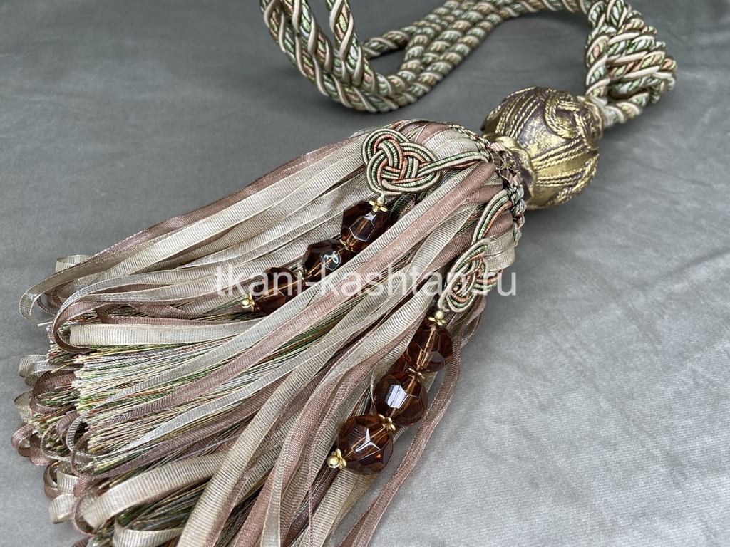 КИСТИ (ОЗ) ЭКСКЛЮЗИВ 3575-1/2-8815 ОРГАНЗА БУСИНА СЛИВОВЫЙ