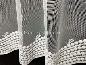 ТЮЛЬ (КР) СЕТКА ГРЕК 241514/4331 БЕЛЫЙ 305СМ