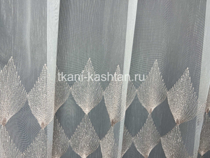 ТЮЛЬ (КР) ВЫШИВ. 122977/5612 ПУДРА 290СМ