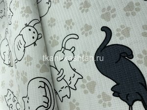 ВАФЕЛЬНОЕ ПОЛОТНО (КР) НАБ. 5563 КОТИКИ 50СМ