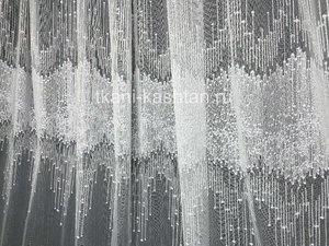 ТЮЛЬ (КР) СЕТКА ВЫШИВ. 161212/6025 БЕЛЫЙ 290СМ