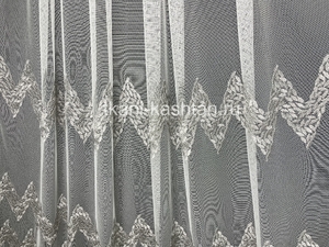 ТЮЛЬ СЕТКА (КР) ГРЕК ВЫШИВ. 15001/400-1СЕРЕБРО  300СМ