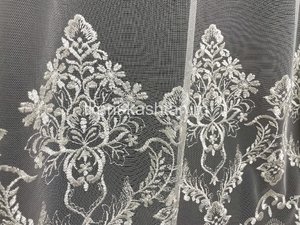 ТЮЛЬ (КР) СЕТКА ВЫШИВ. 32324/351 КРЕМ 300СМ