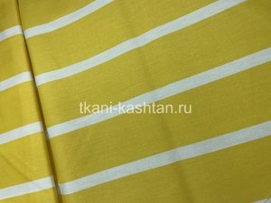 САТИН (КР) 100%Хб ПОЛОСА БЕЛАЯ на ЖЕЛТОМ 230СМ