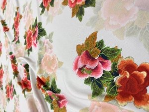 ПЛАТЕЛЬНАЯ (КР) ЛИОН БЕЖ ЦВЕТЫ БЕЖ/ОРАНЖ 150СМ