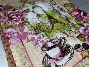 ТКАНЬ (КР) ВАФЕЛЬНАЯ 10361/1 ЧАЙНАЯ РОЗА