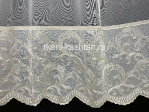 ТЮЛЬ (КР) ВЫШИВ. ЛЕН 241539/5449 ЗОЛОТО 290СМ