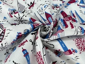 ПОПЛИН (КР) СТР 2512/1/2 ПОДВОДНЫЙ МИР (98%ХБ/2%эл) 