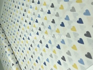 РАНФОРС (КР) WELLAHOME 5877 СЕРДЦА СИНИЕ на БЕЛОМ