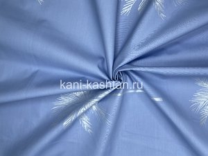 ТИК (КР) 100%хб ПАЛЬМЫ на ГОЛУБОМ  220СМ