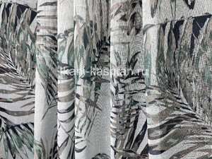 ТЮЛЬ (КР) ЛЁН ПАЛЬМА 1415 МЯТНО/СЕРЫЙ 280СМ