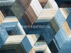 ПОРТЬЕРА ГЕОМЕТРИЯ 3607-4  ЦВЕТ БИРЮЗА  280 СМ 