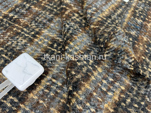 ПАЛЬТ (КР) MAX MARA 78613 БУКЛЕ КОРИЧ/ГОЛУБ 60%шер 40%альпака