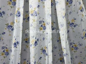 ТЮЛЬ ВУАЛЬ (КР) МЕЛК. РОЗА 785-06 СИНИЙ 280СМ
